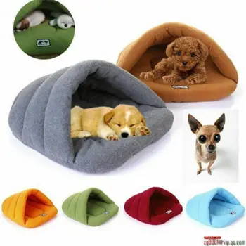 

Pet Cat Dog House Kennel Puppy Cave Sleeping Bed Super Soft Mat Pad Warm Nest