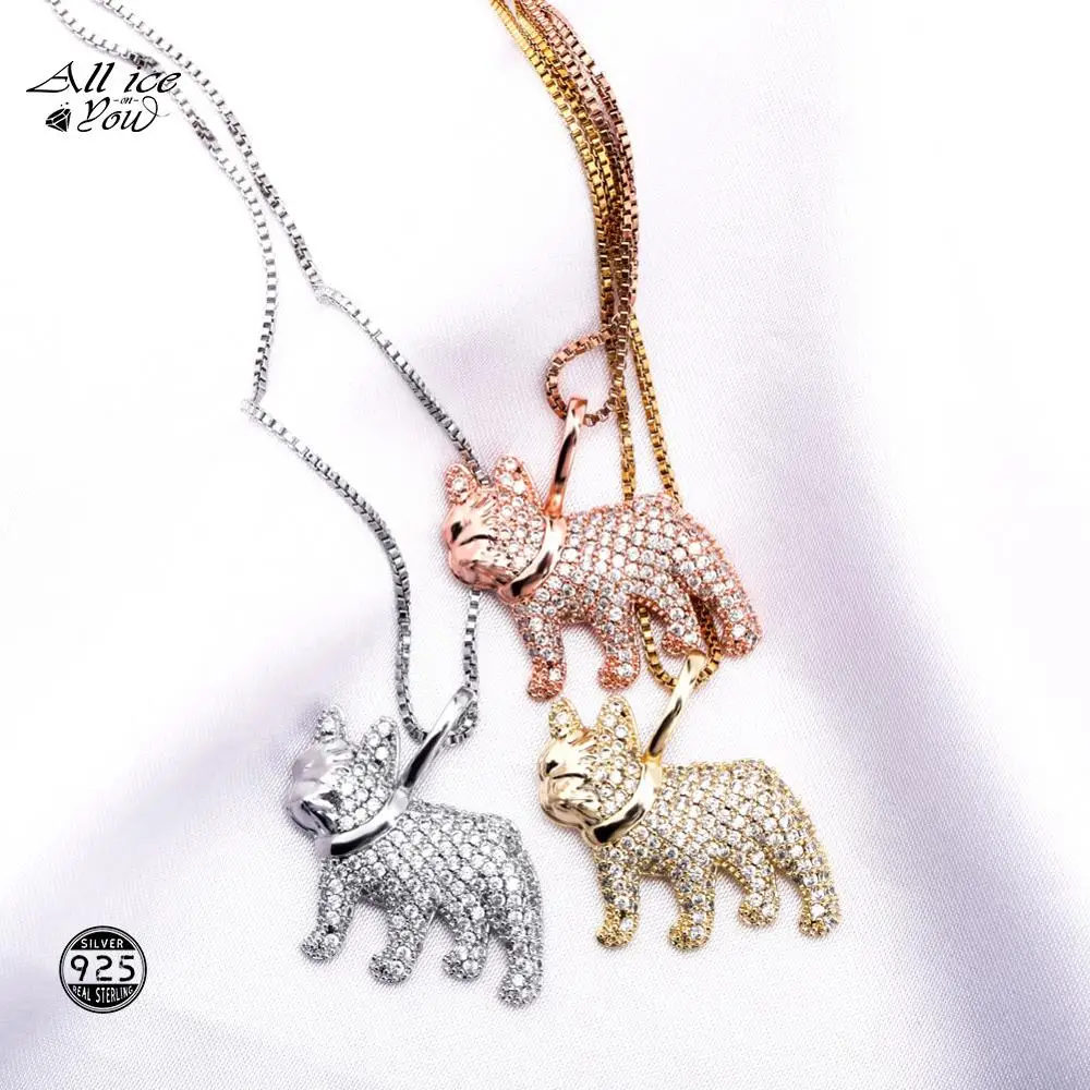 ALLICEONYOU Стерлинговое Серебро 925 пробы высокое качество Iced Out кубический цирконий