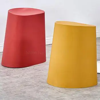 

Simple Plastic Bench Household Bucket Bench Fashion Creative Small Bench Living Room Round Bench Restaurant Small Benc