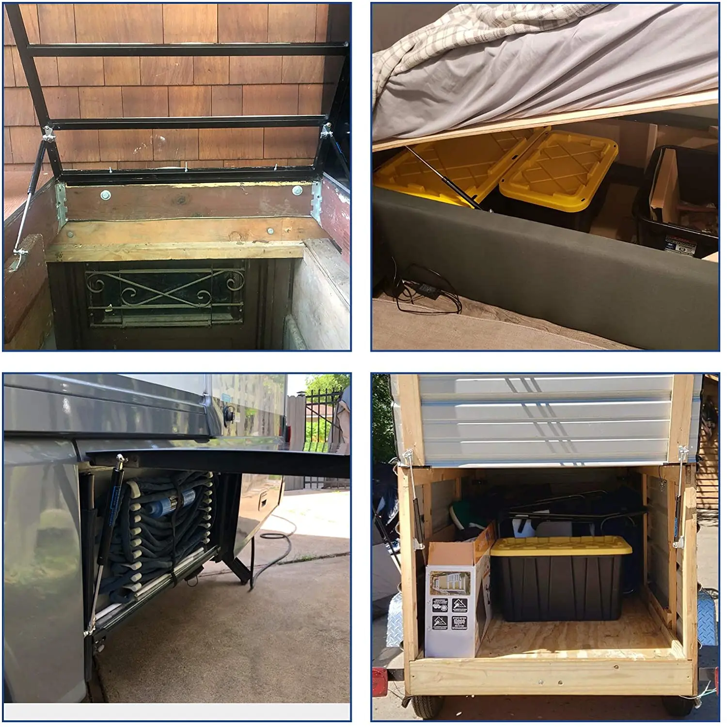 19.7 Pollici/500Mm Forza 150Lbs/667N Pickup Truck Cap Cassetta Degli Attrezzi Scatola Di Utilità Coperchio Topper Camper Shell Gas Puntoni Sollevament