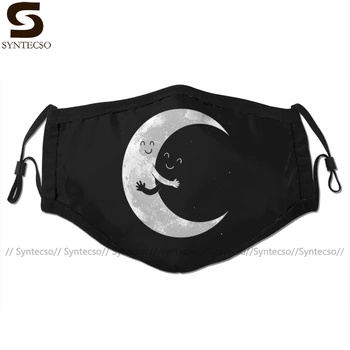 

Smiley Mouth Face Mask Moon Hug Facial Mask Fashion Funny with 2 Filters for Adult