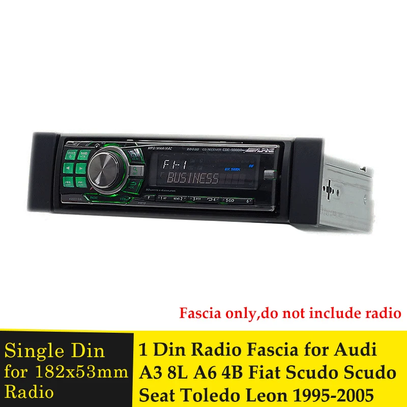 Audi A4 2000-1 Din Single DIN Radio Facplate Fascia Facia Frame Panel Dash 