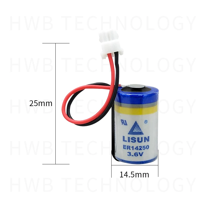 5 шт в упаковке LISUN 1/2AA ER14250 3,6 V литиевая батарея с вилкой ПЛК, программируемый логический контроллер Delta программы одноразовые батареи