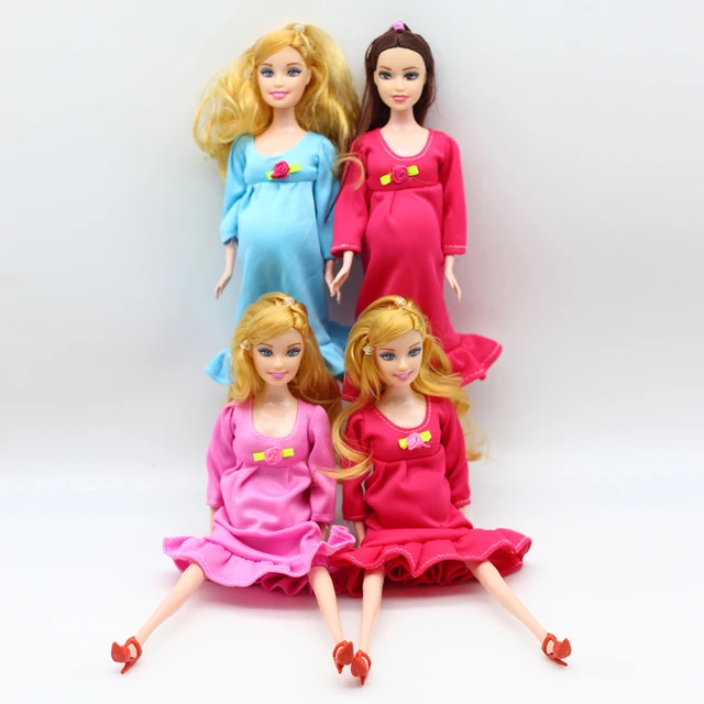 Childrens Toys Dolls 1pcs Educational Real Pregnant Doll Suit Mom Doll Have a Baby in her Tummy for Barbies Doll Child Toy 3