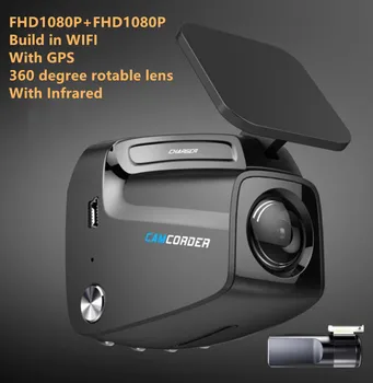 

Front 2K Car camera Front Lens and Rear View FHD1080P Two Lens wifi GPS Car DVR On Dash Video Recorder