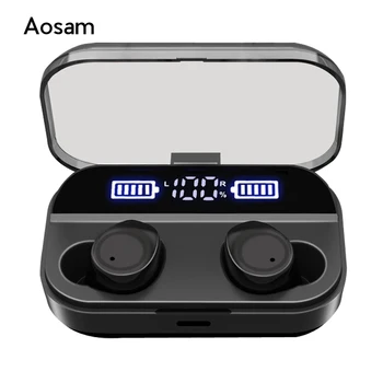 

Tws Bluetooth 5.0 Earphones Led Digital Display Auto Link Wireless Headsets Stereo Waterproof In-Ear Earplugs With Microphone