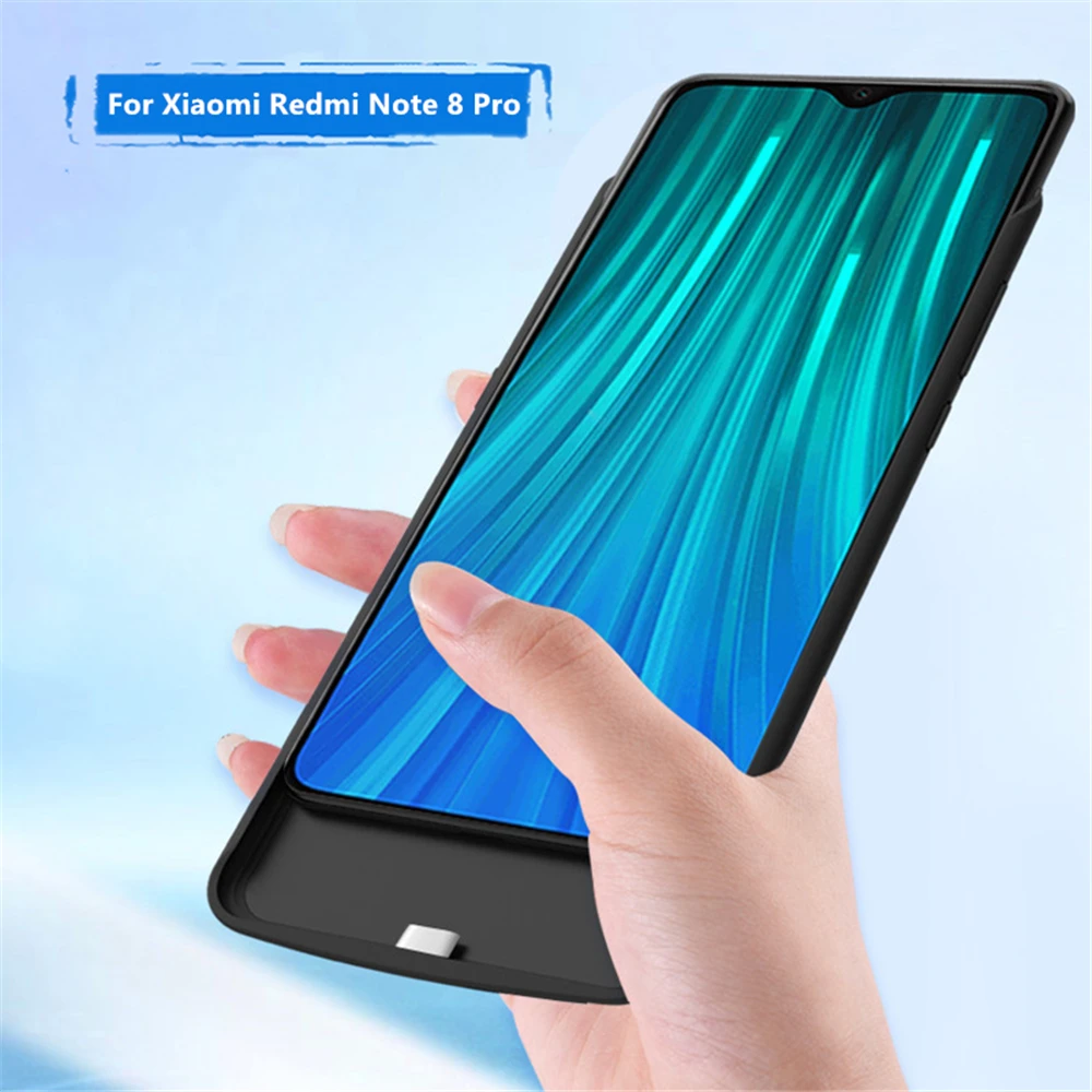 6500 мАч зарядное устройство чехол для Xiaomi Redmi Note 8 Pro power Case резервного питания банк