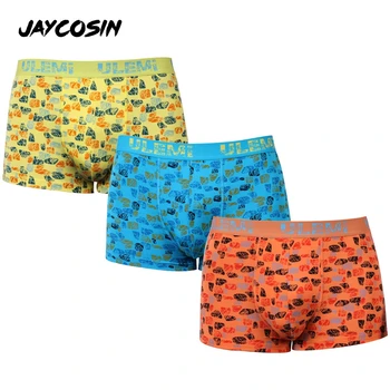 

JAYCOSIN Panties Sexy Mens Boxer Printing Underwear Men Cotton Boxer Men Underwear Cueca Boxers Shorts Men Underpants Slip Homme
