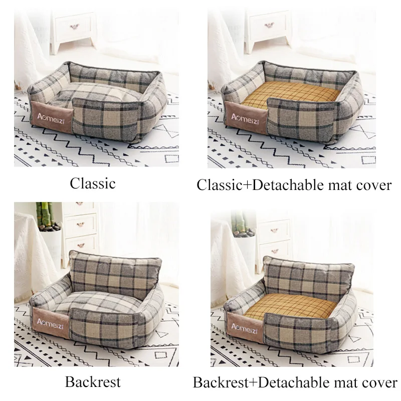 Detachable Pet Bed for Small Medium Large Dogs Breathable All Seasons Dog House Washable Cotton Puppy Sofa Kennel Pet Products