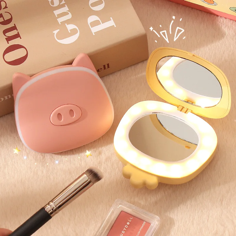 mini usb heater Charging Cartoon Light Makeup Mirror Portable Heating Winter Explosion-proof New Year Christmas Gift Warm Baby | Дом и сад