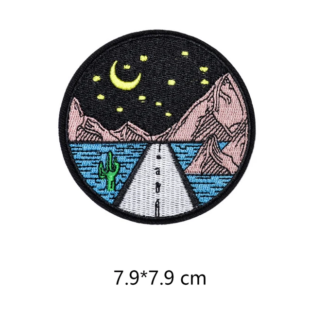 Scenery Sun Cute Iron On Patches For Clothes Handmade Sewing Patterns Embroidered Applique Patch On Clothes Stickers Vintage 7
