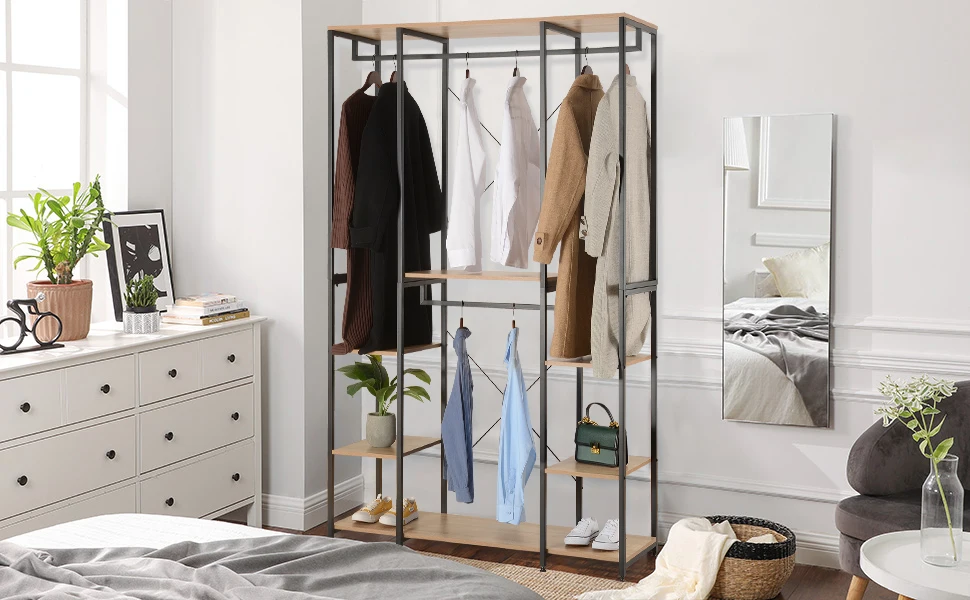 Metal-Clothing-Racks-Top-Crossbars-Overhead-Bar-for-Hanging-Clothes ...