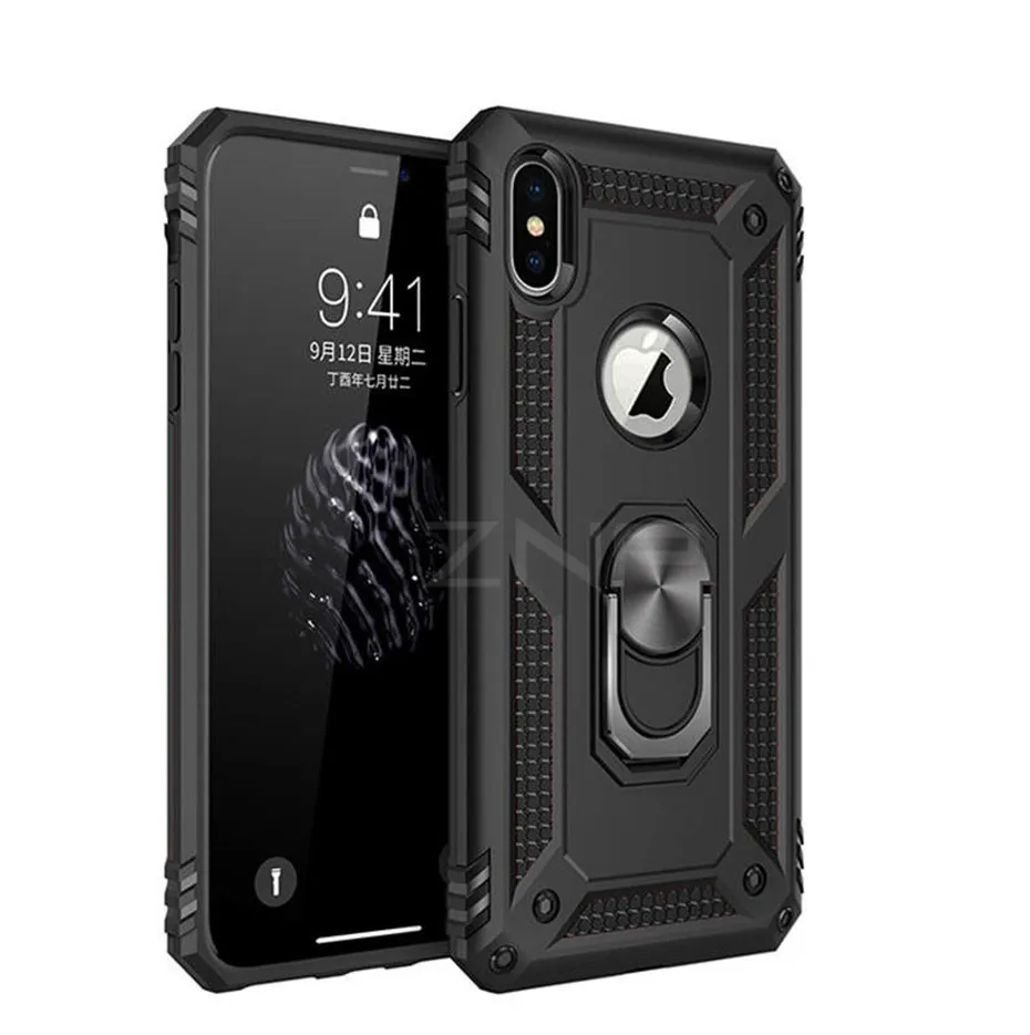 Противоударный армированный чехол для iPhone 11 Pro X XS Max XR магнитный держатель-подставка для телефона чехол s для iPhone 8 7 6 6s Plus