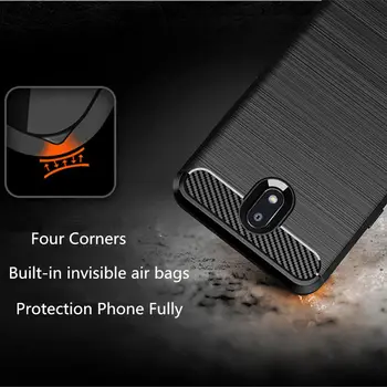 

100pcs/lot Brushed Carbon Fiber Soft Bumper Back Cover Case For LG G7 Plus G8 G8S ThinQ G7 X5 Q9 One G8X V50S