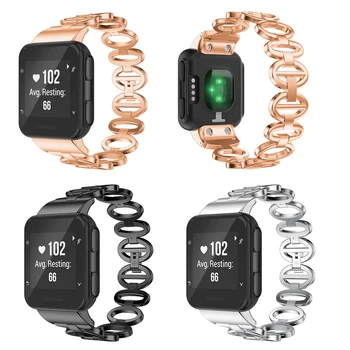

22mm Stainless Steel Oval-shaped Watchband for Garmin forerunner 35 30 Smartwatch Accessories Watch Bracelet Wrist Strap