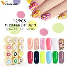 Venalisa ネイルペイントジェルポリッシュインク 2019 最新製品 180 色ネイルアートネイルワニス塗料色 UV LED ネイルジェルラッカー(China)
