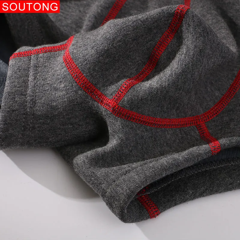 Soutong, мужские трусы, хлопок, боксеры, мужские зимние, плюс бархат, толстые, теплые, мужское нижнее белье, Cueca Masculina Calzoncillo Hombre