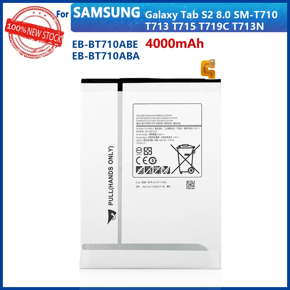 100% Original 4000mAh EB-BT710ABE EB-BT710ABA For Galaxy Tab S2 8.0 T710 T715 T715C SM T713N T719C Tablet With Tracking number | Мобильные