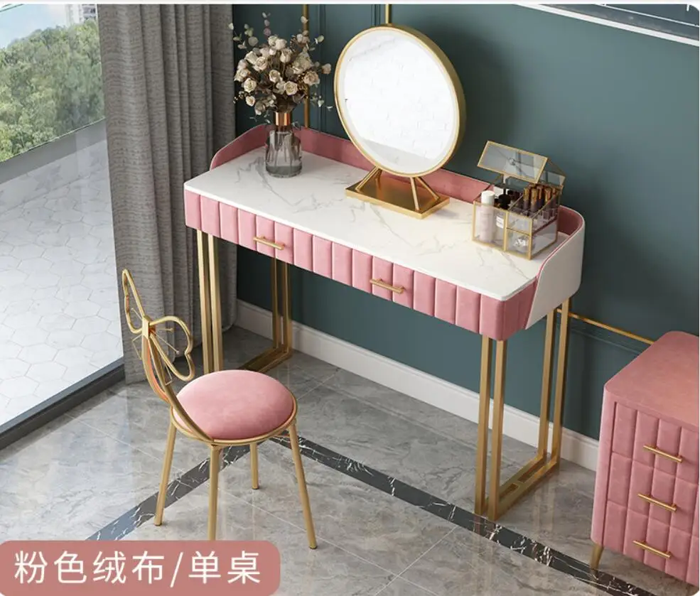 

Modern minimalist light luxury dressing table bedroom storage cabinet one small Nordic bay window dressing table net red