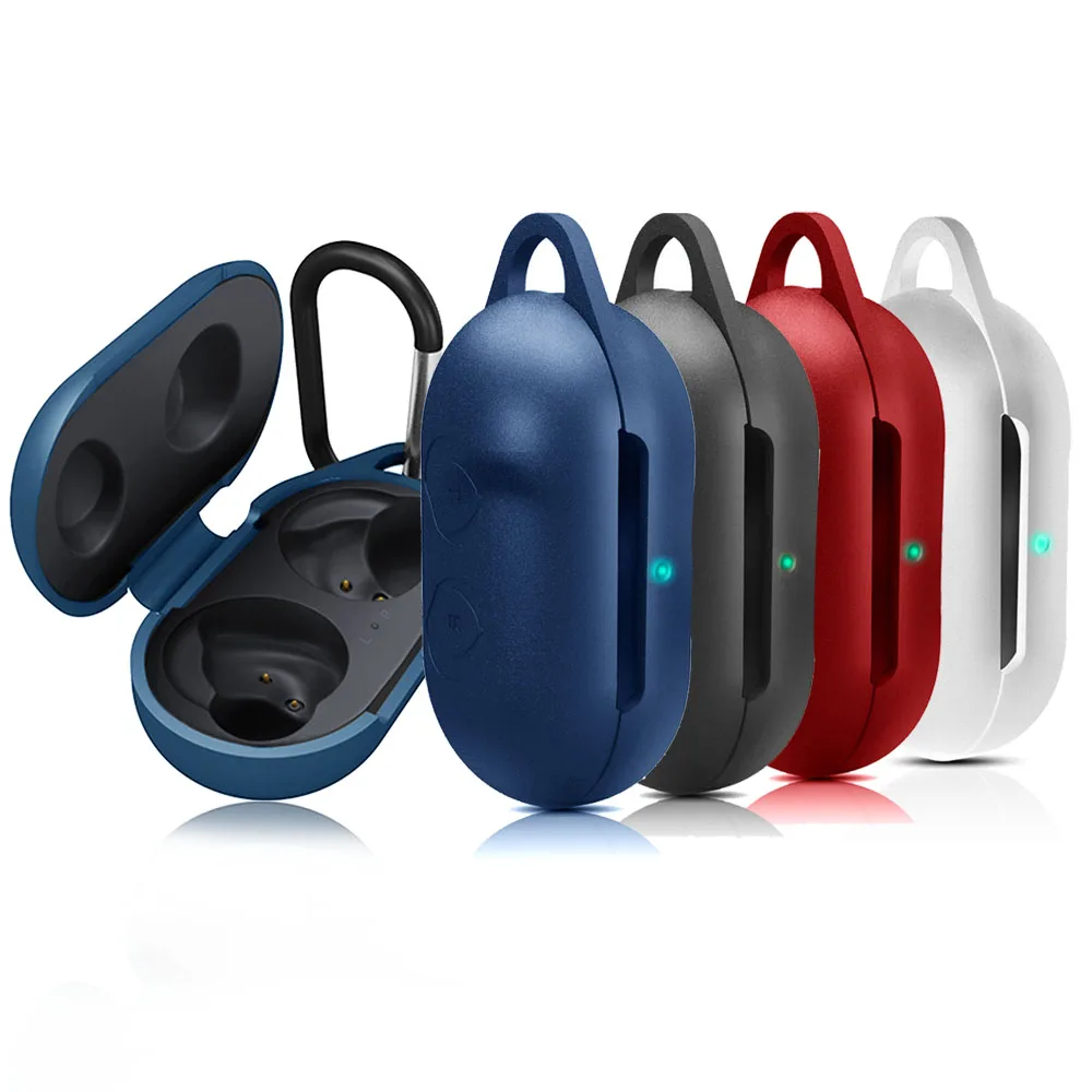 

for Samsung Galaxy Buds Case Hooked TWS Bluetooth Earphone Bin Silicone Case Pendant Shookproof Earphone Charging Box Cover