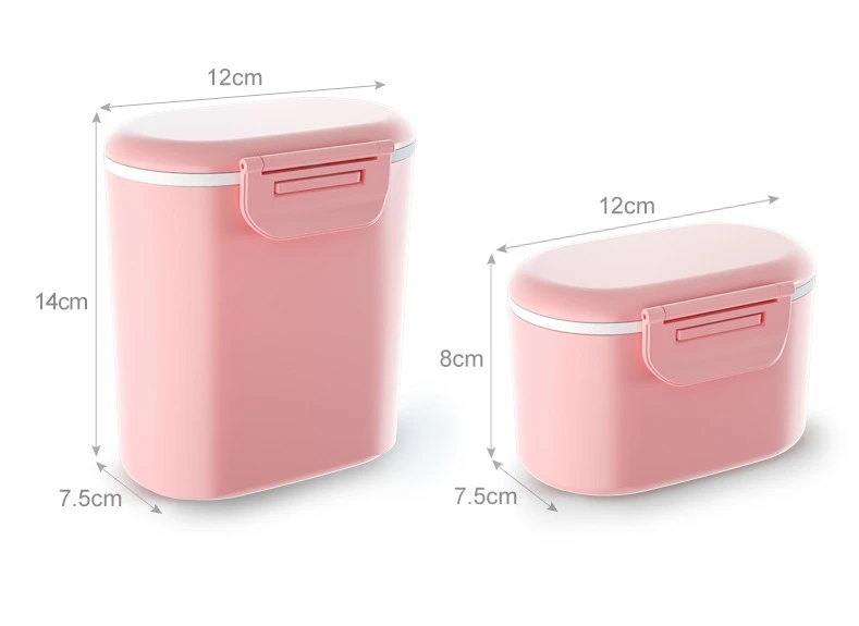 Baby Formula Milk Storage Infants Portable Milk Powder Formula Dispenser Food Container Storage Feeding Box for Kids Food PP Box