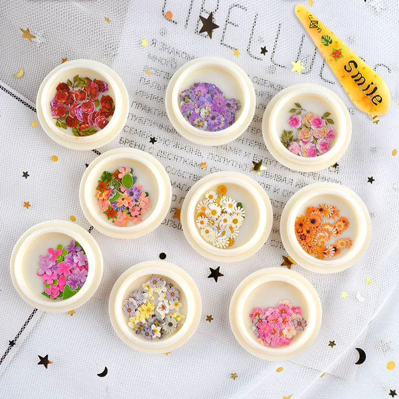 Small Flower Rose Mixed Manual DIY Irregular Sequin jewelry Making accessories filler For uv resin Mold