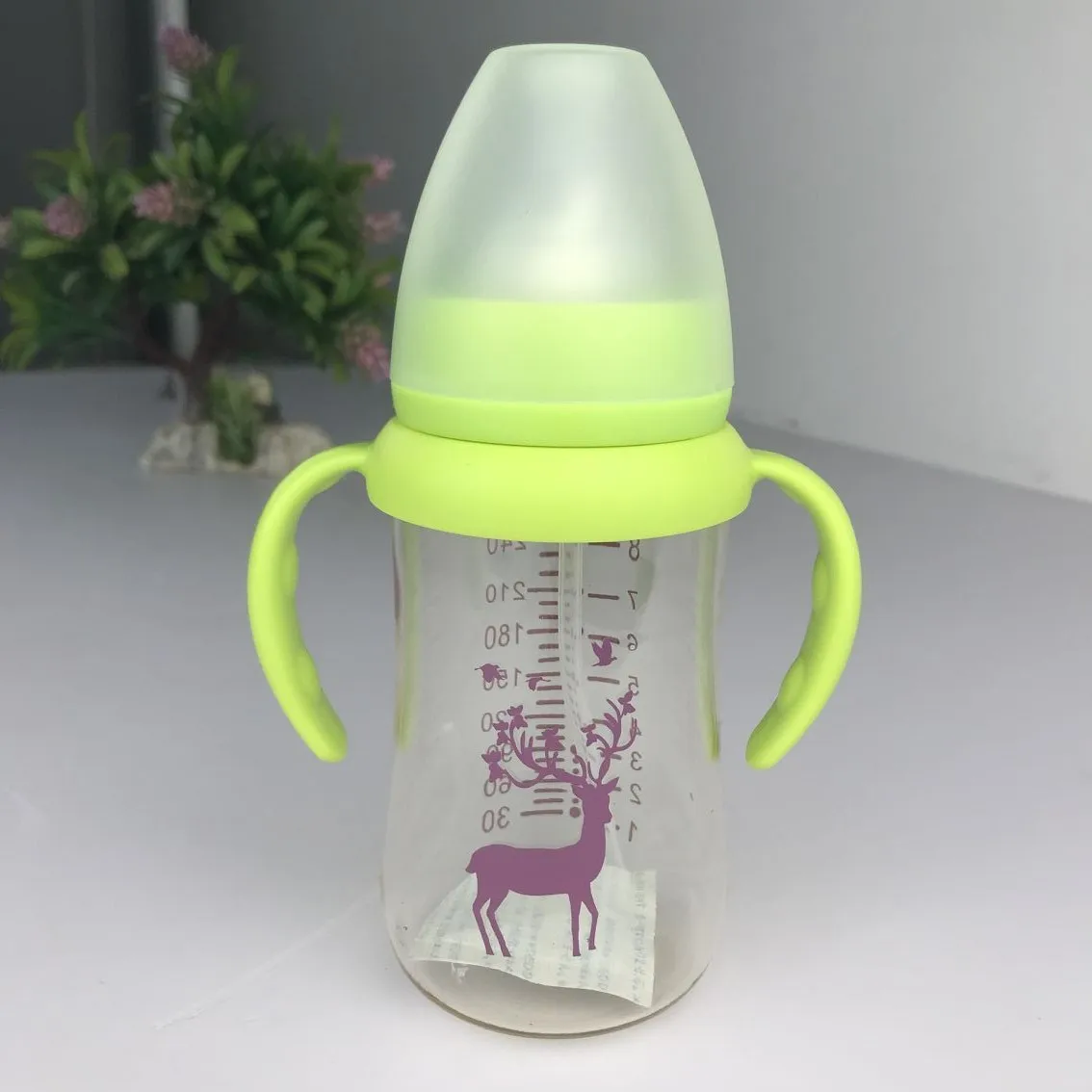

Meng Figure Item Wide Aperture PPSU Feeding Bottle Shatter-resistant Anti-Colic Wide Aperture Feeding Bottle with Handle Feeding