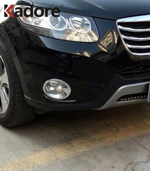 Для Hyundai Santa Fe 2010 2011 2012 ABS хромированный передние противотуманные фары светильник