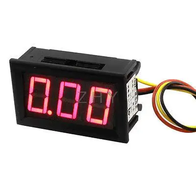 

YB27 Panel Mount 3-Wired Red LED Digit Display Voltmeter DC 0-10V