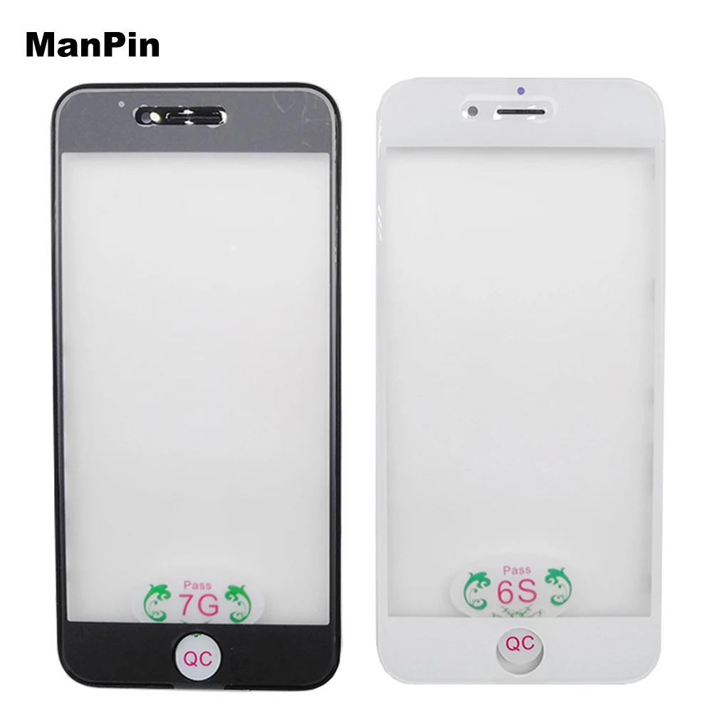 Original 3in1 Glass with Frame OCA Film for iPhone 8 8Plus 7 7Plus 6s 6splus 6Plus 6G LCD Screen Touch Replace Spare Parts 5pcs