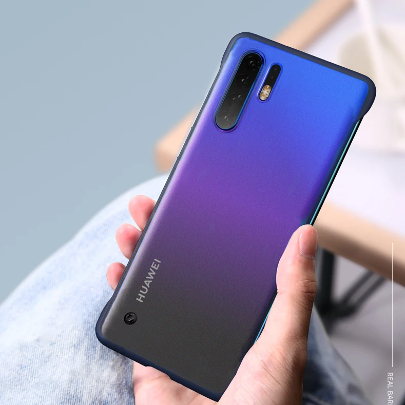 Rimless Matte Phone Case For Huawei P20 P30 Lite Pro Cover Funda Mate 20 p20lite p30lite Transparent |