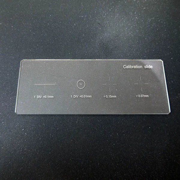 FINDAMAZE 0.01mm Microscope Stage Micrometer Cross Dot Microscope Calibration Ruler Slides