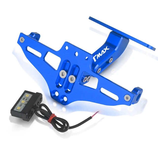 FOR YAMAHA TMAX 500 TMAX 530 TMAX 560 2001 2002 2003-2020 Motorcycle Adjustable Angle License Number Plate Frame Holder Bracket Blue