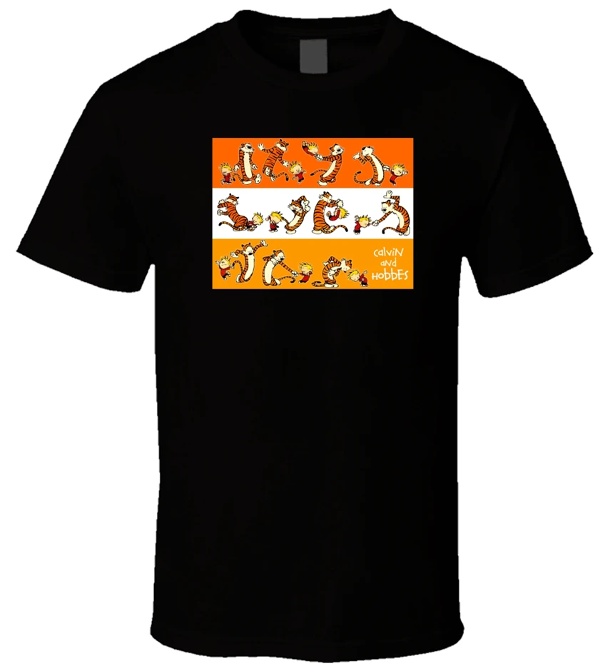 

Calvin And Hobbes 3 Black T Shirt Confortable Tee Shirt For Men Women