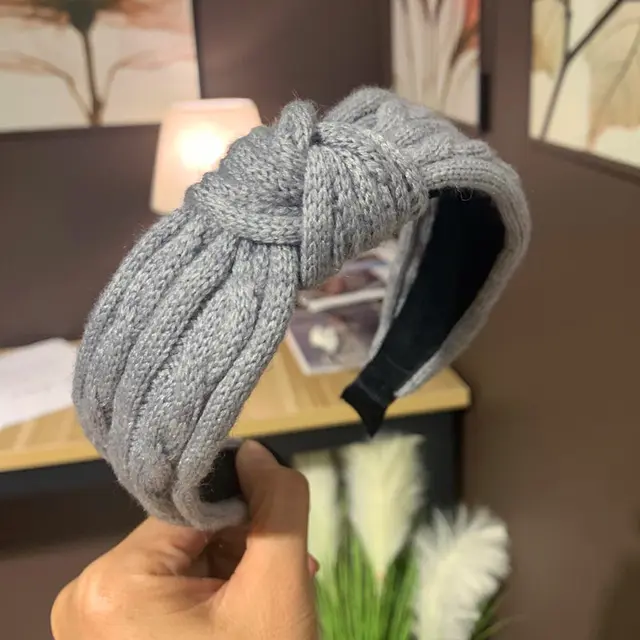 обруч Solid Color Knotted Headband For Women Soft Hairbands Girls Wide Hair Bands Hoop Hair Accessory ободок для волос бархат 7