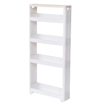

Bathroom bathroom quilted rack plastic multi-layer floor pulley storage rack toilet storage rack kitchen gap shelf