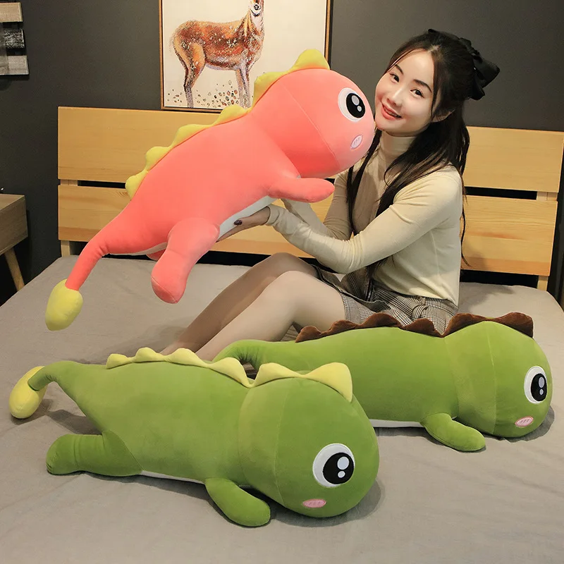 1pc 80-120cm New Arrival Kawaii Dinosaur Plush Toys Cartoon Spinosaurus Cute Stuffed Pillow Dolls for Kids Girls Birthday Gift