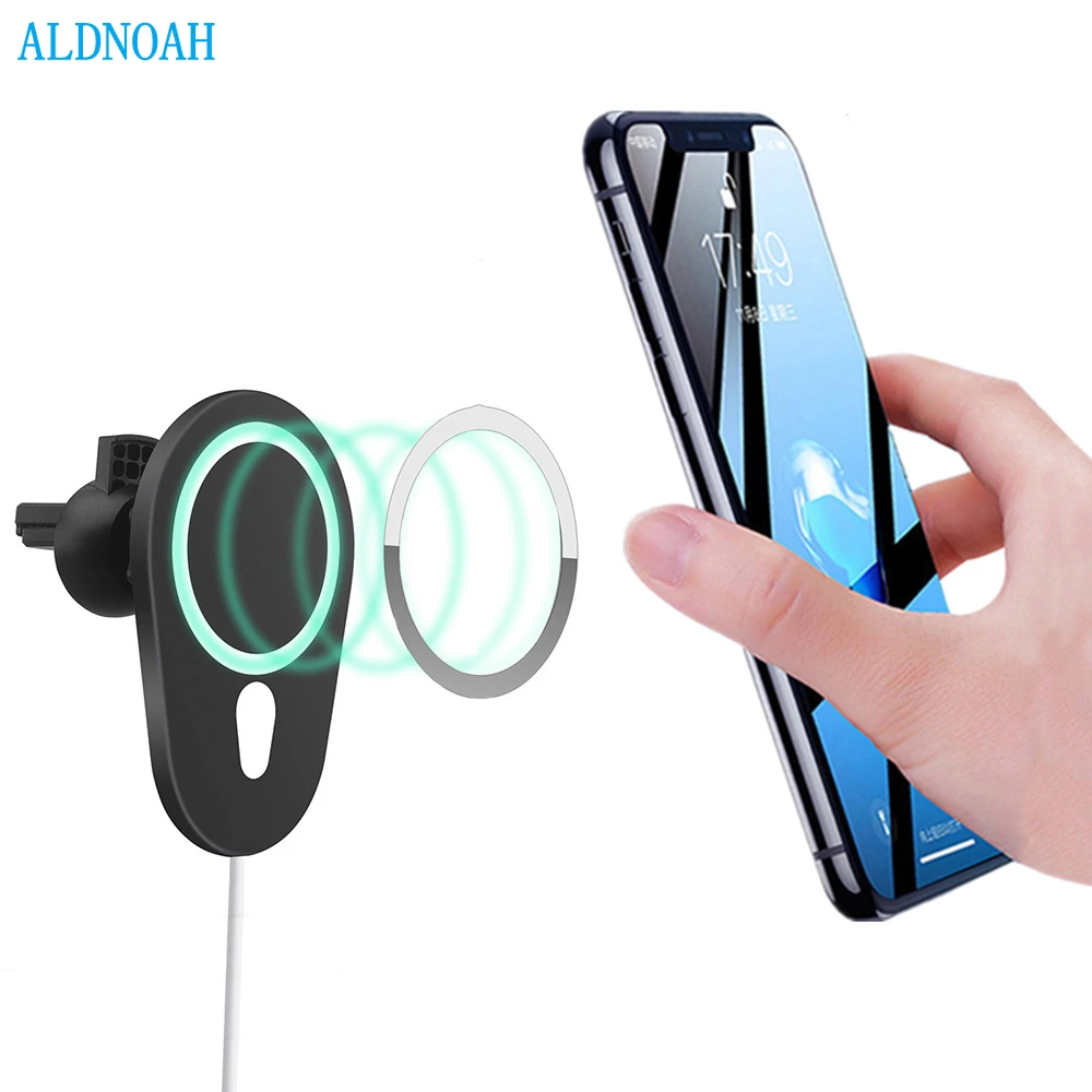 

Magnetic Wireless Charger Car Wireless Chargers For Apple iPhone 12 Mini Pro Max 15W Fast Charging Magnetic Charger Stand