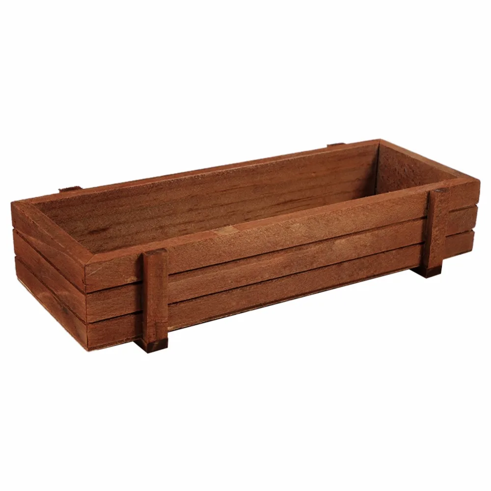 

Durable Indoor/Outdoor Wooden Herb Flower Pots Succulent Planter Box Home Garden multi-functional Rectangle Storage box