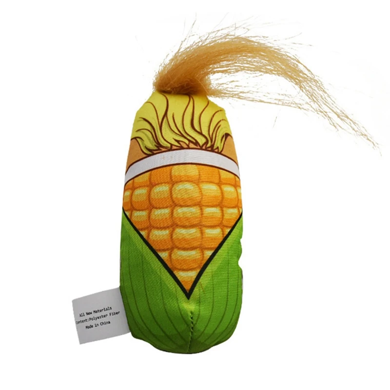 Игрушки для кошек с изображением головы Трампа из кукурузы мягкие плюшевые