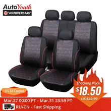 Autoyouth futebol bola estilo tampas de assento do carro tecido jacquard universal caber a maioria marca veículo interior acessórios tampas assento(China)