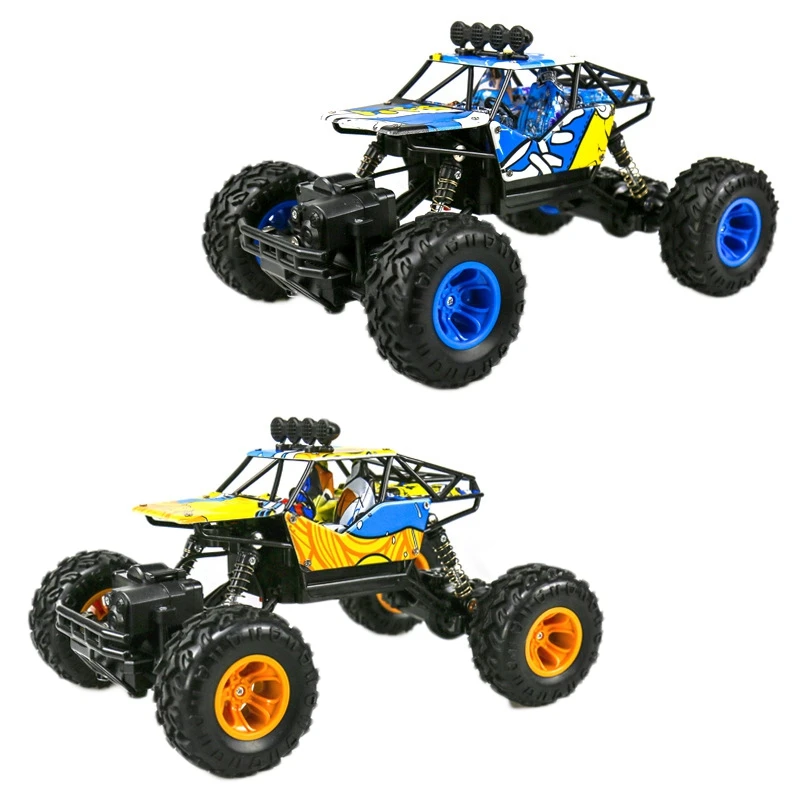 

1/16 2.4Ghz Alloy Body Shell Rock Crawler 4Wd Double Motors Off-Road Remote Control Rc Buggy Bigfoot Climbing Car Vehicle Toys