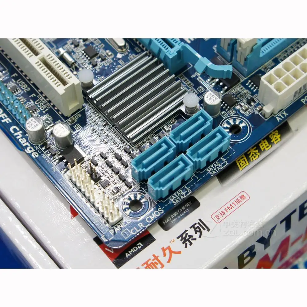 Материнская плата Gigabyte Socket FM1 для AMD A55 оригинальная десктопная материнская DDR3