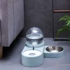 Distributeur automatique d'eau pour animaux domestiques, bol à bulles, fontaine à boire, conteneur d'alimentation pour chiens et chats ► Photo 1/6