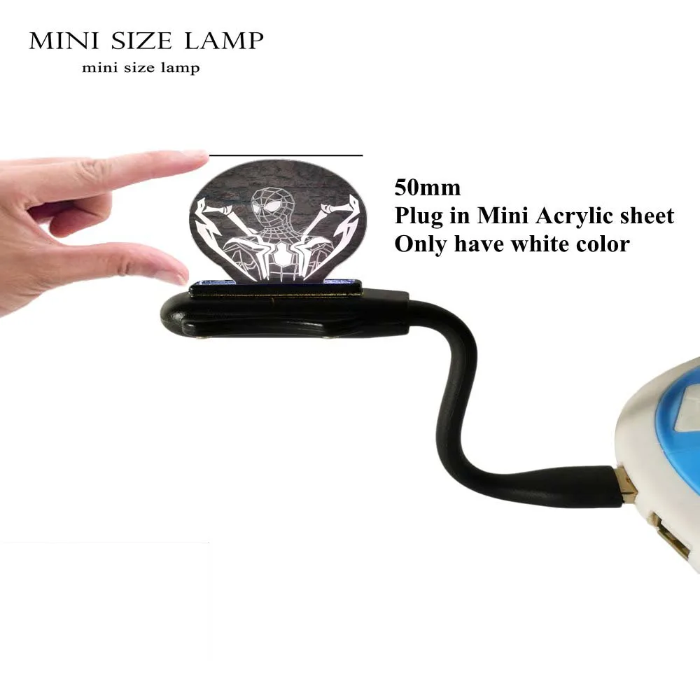 Mini Lamp Человек-паук крутая фигурка супергероя светодиодный детский ночник трещины база многоцветная мигающая настольная лампа домашний декор креативная Подростковая Подарочная игрушка - Испускаемый цвет: Mini Lamp