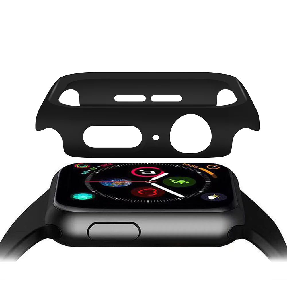2 In 1 Durable With Screen Protector Matte Shatter Resistant Full Coverage Watch Case PC Shell Anti Scratch Dustproof For Apple |