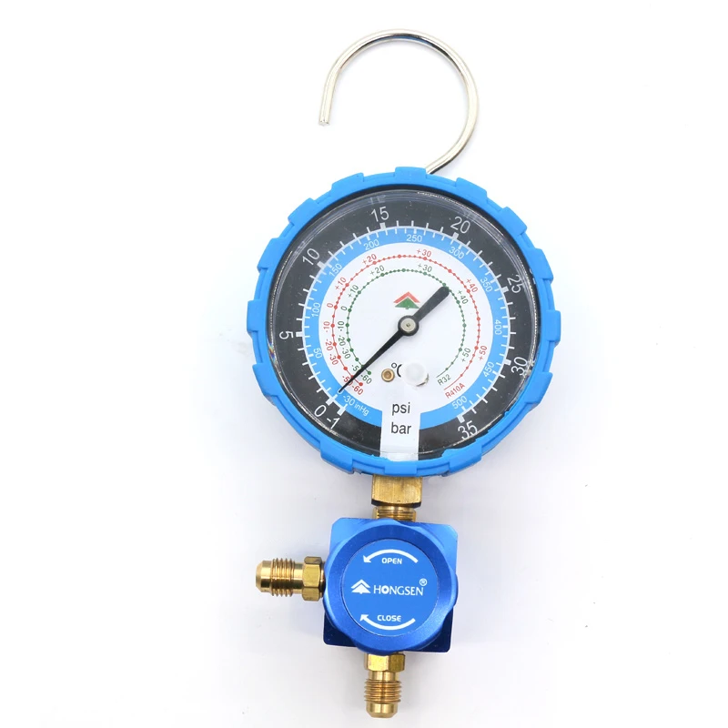 HS468AL Low Pressure 1Way Manifold Gauge For R410a R32 Refrigeration