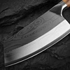 Knife Kitchen Damascus Laser Pattern Meat Cleaver Chinese Chef Chopping Slicing Knife 40CR13 Stainless Steel Vegetable Cutter ► Photo 3/6