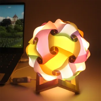 

DIY Weave LED Night Light Table Bedside Lamp Color Ball 3D NightLight Children Bedroom Lights USB Night Lamp for Home Decoration