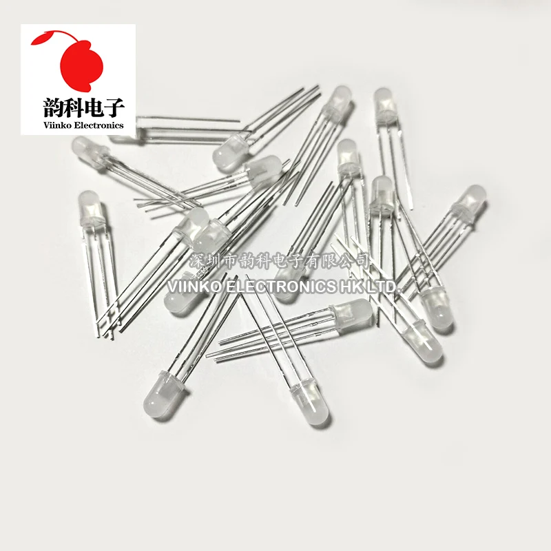 100pcs LED 3mm Round Diffused Red /& Green Two Color LED Common Anode LED Diode